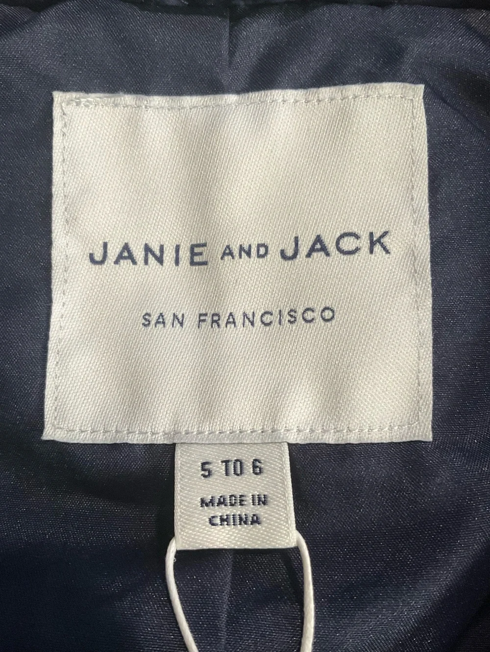 Janie and Jack The Quilted Peplum Vest Merchant Marine 5/6 NWT